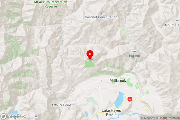 Coronet Peak,Otago Region Map