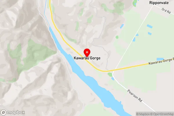 Kawarau Gorge,Otago Area Map