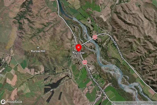 Kurow,Canterbury Satellite Map