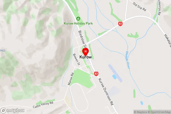 Kurow,Canterbury Area Map