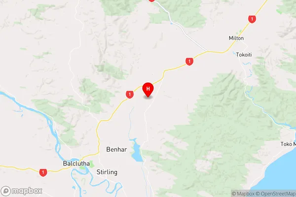 Lovells Flat,Otago Region Map