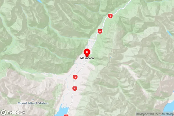 Makarora,Otago Region Map