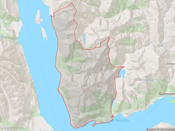 Mount Creighton, Otago Polygon Area Map