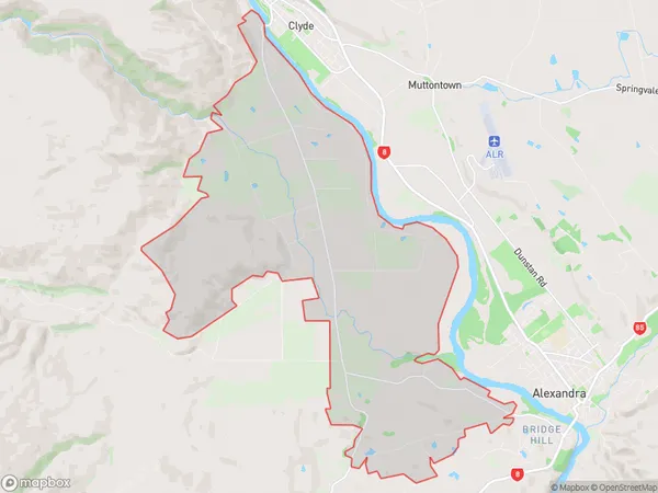 Earnscleugh, Otago Polygon Area Map