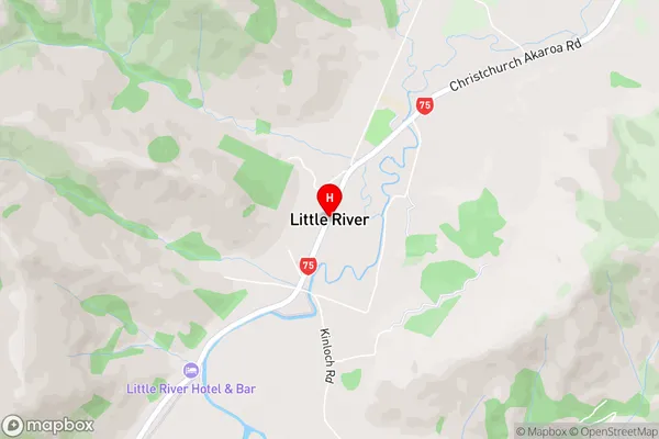 Little River,Canterbury Area Map