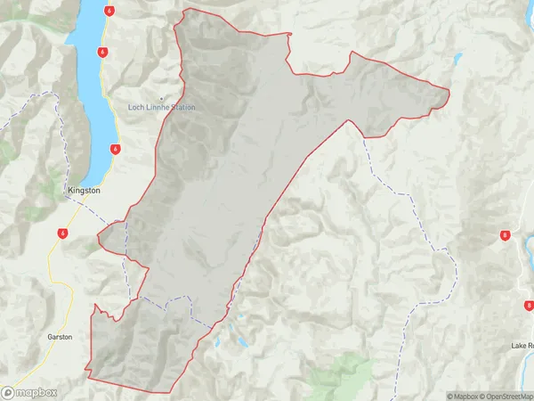 Lower Nevis, Otago Polygon Area Map