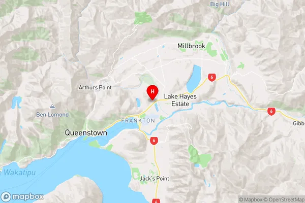 Lower Shotover,Otago Region Map