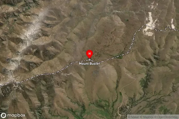 Mount Buster,Canterbury Satellite Map