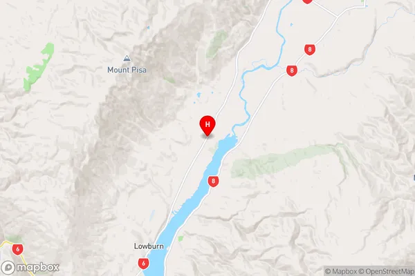Mount Pisa,Otago Region Map