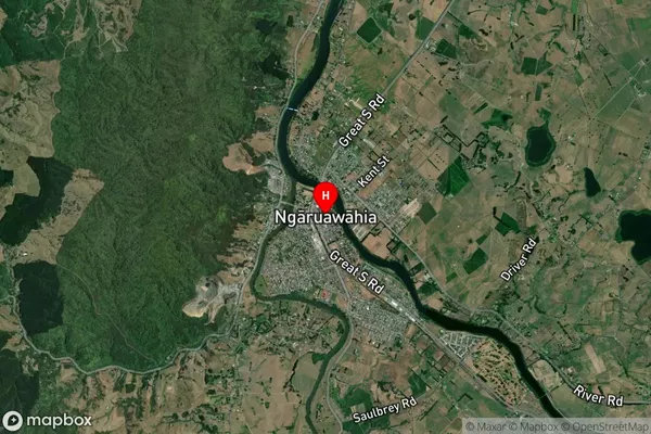 Ngaruawahia,Waikato Satellite Map