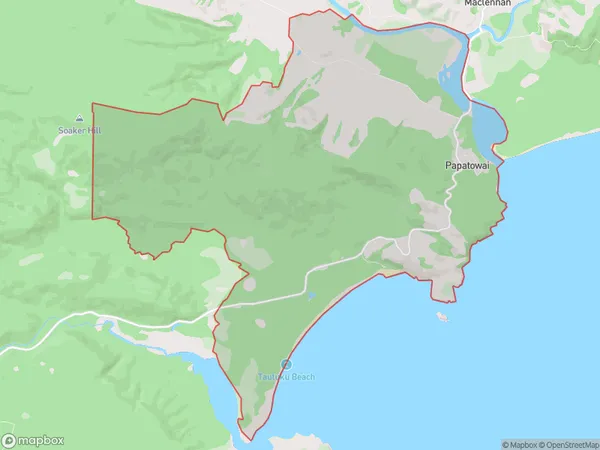 Papatowai, Otago Polygon Area Map