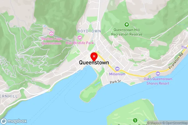 Queenstown,Otago Area Map