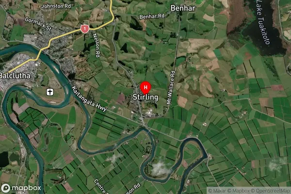 Stirling,Otago Satellite Map