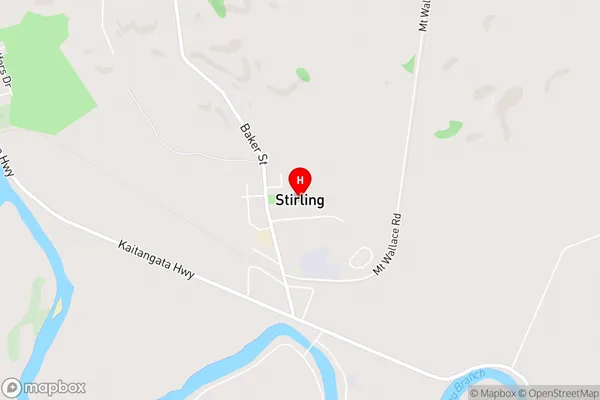 Stirling,Otago Area Map