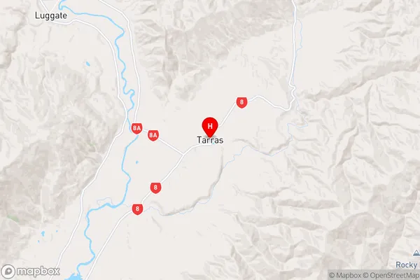 Tarras,Otago Region Map