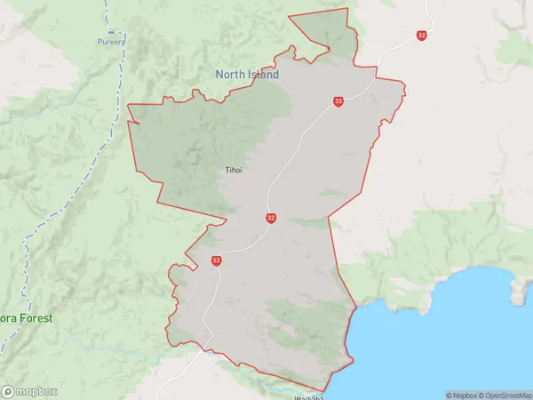 Tihoi, Waikato Polygon Area Map