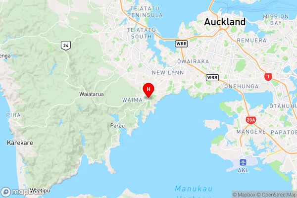 Titirangi,Auckland Region Map