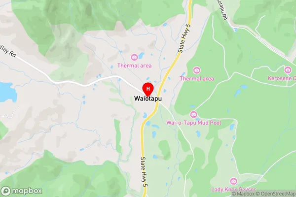 Waiotapu,Waikato Area Map