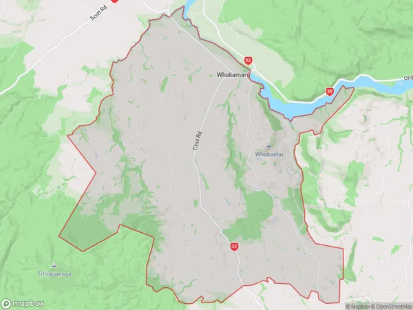 Whakamaru, Waikato Polygon Area Map