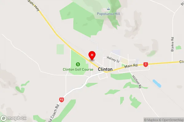 Clinton,Otago Area Map