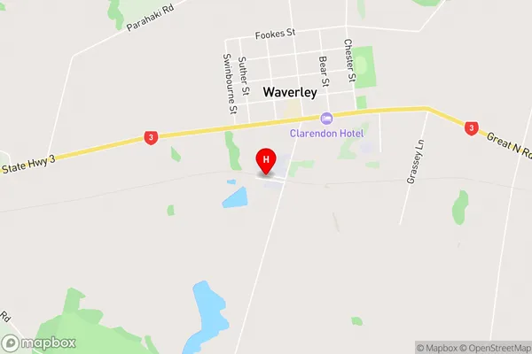 Waverley,Taranaki Area Map