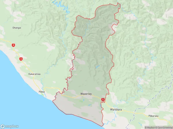 Waverley, Taranaki Polygon Area Map