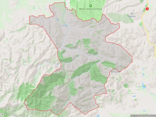 Taylor Pass, Marlborough Polygon Area Map