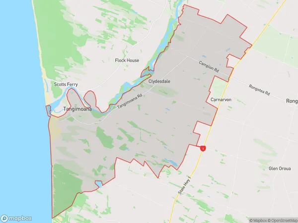 Tangimoana, Manawatu-Wanganui Polygon Area Map