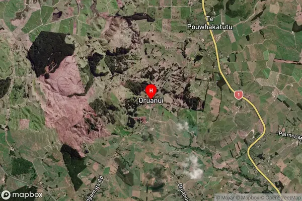 Oruanui,Waikato Satellite Map