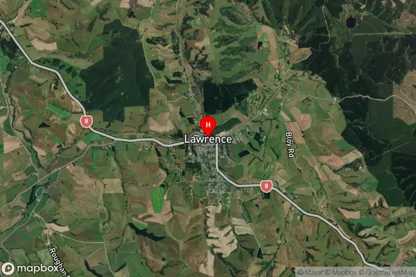 Lawrence,Otago Satellite Map