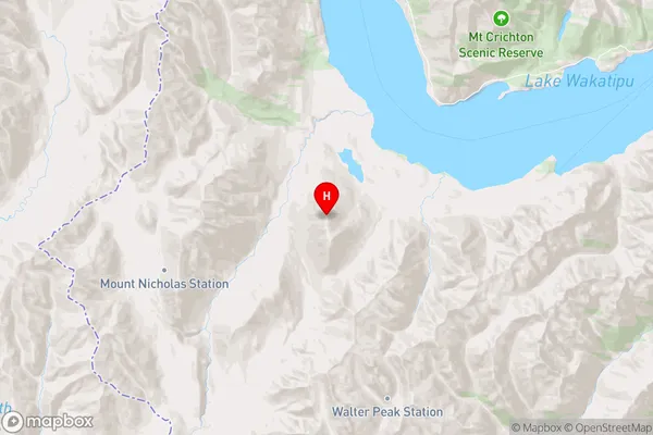 Mount Nicholas,Otago Region Map