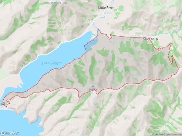 Okuti Valley, Canterbury Polygon Area Map