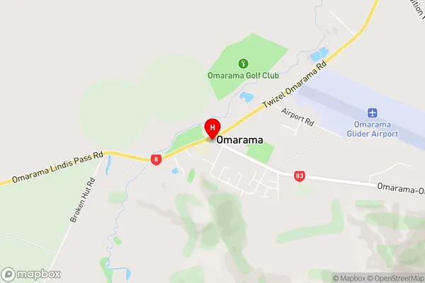 Omarama,Canterbury Area Map