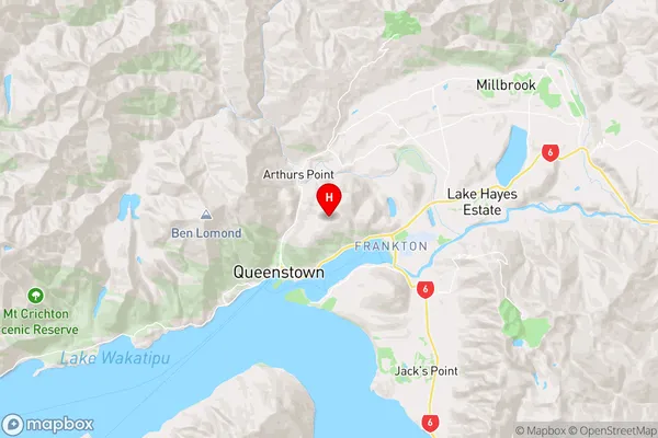 Queenstown Hill,Otago Region Map