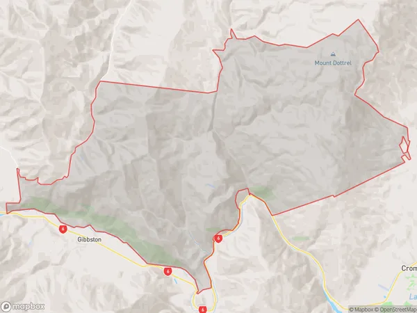 Roaring Meg, Otago Polygon Area Map