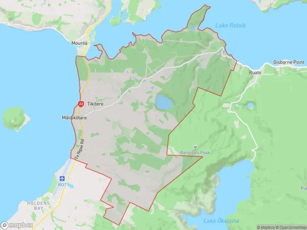 Tikitere, Bay of Plenty Polygon Area Map