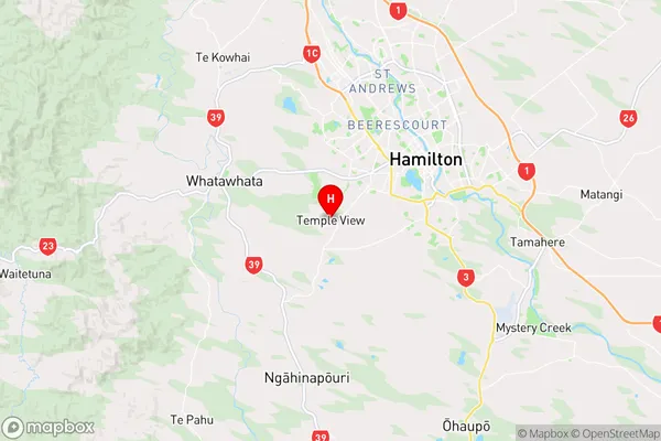 Temple View,Waikato Region Map