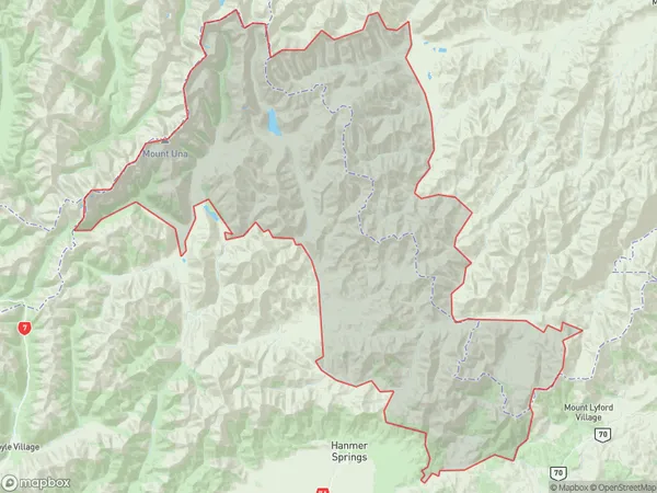 Saint James Range, Canterbury Polygon Area Map