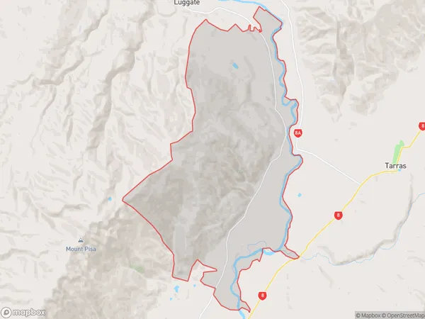 Queensberry, Otago Polygon Area Map