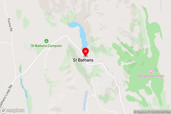 Saint Bathans,Otago Area Map