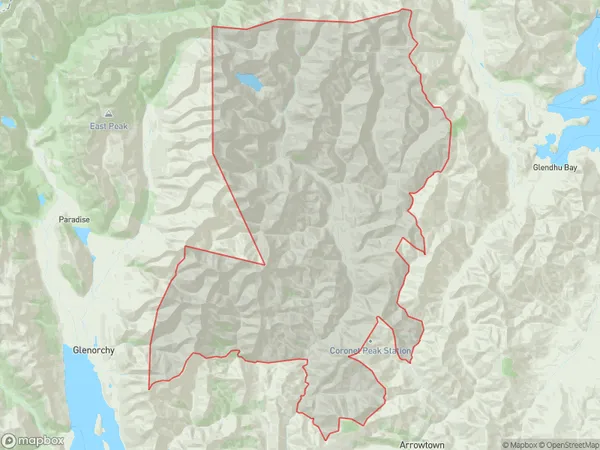 Skippers, Otago Polygon Area Map