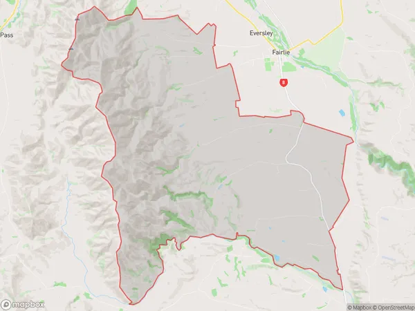 Coal Stream, Canterbury Polygon Area Map