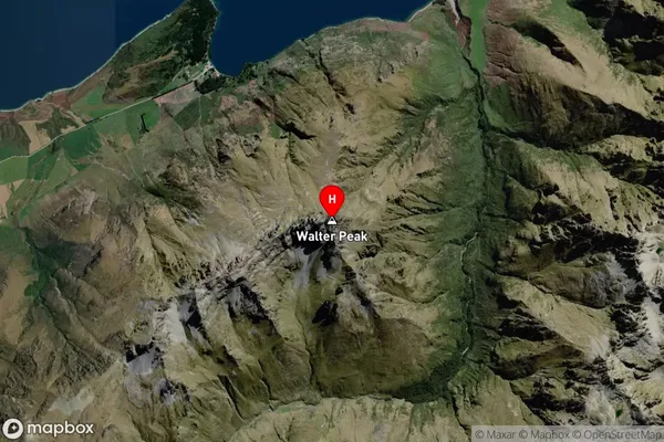 Walter Peak,Otago Satellite Map