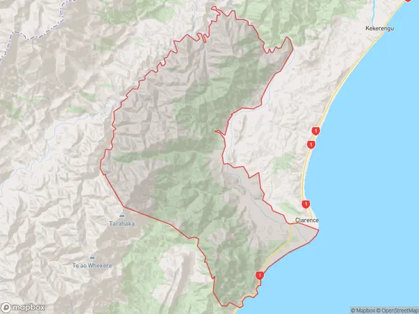 Waipapa Bay, Canterbury Polygon Area Map