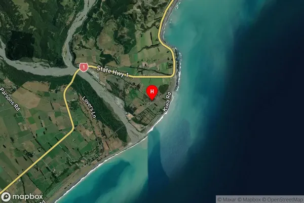 Hapuku,Canterbury Satellite Map