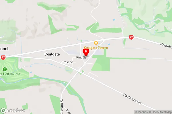 Coalgate,Canterbury Area Map