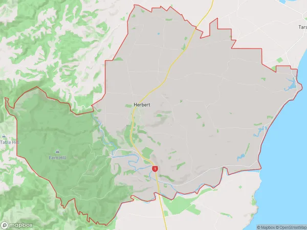 Herbert, Otago Polygon Area Map