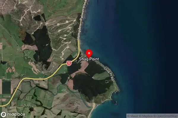 Shag Point,Otago Satellite Map