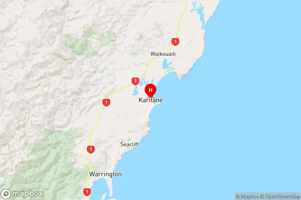 Karitane,Otago Region Map