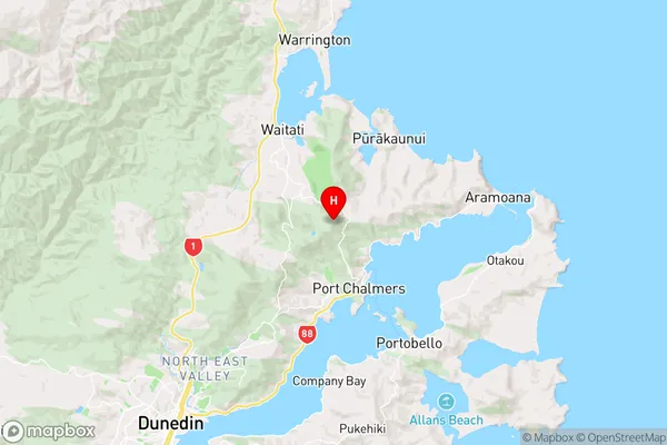 Mihiwaka,Otago Region Map